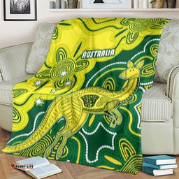 Australia Cricket Blanket Go Aussie World Cup Aboriginal Style Unique