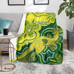 Australia Cricket Blanket Go Aussie World Cup Aboriginal Style Unique