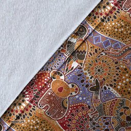 Aboriginal Blanket Aboriginal Kangaroo Crocodile Australia Animal