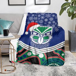 Warriors Rugby Christmas Blanket Merry Xmas Mix Aboriginal Art