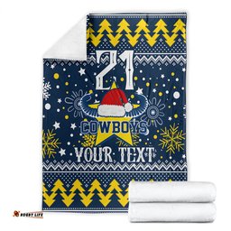 Custom Cowboys Rugby Blanket Born Tough Bred Proud Christmas Vibe