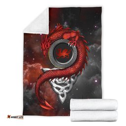 Wales Celtic Premium Blanket Dragon With Celtic