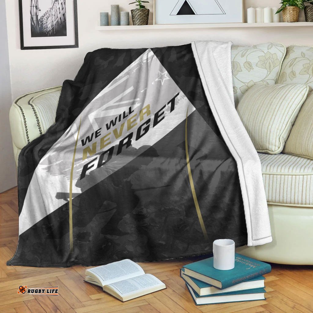 Custom ANZAC Day We Will Never Forget Premium Blanket