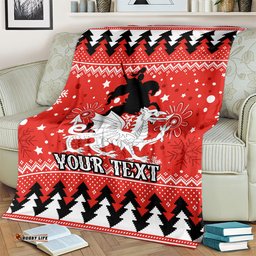Custom Dragons Rugby Blanket Chirstmas Vibe