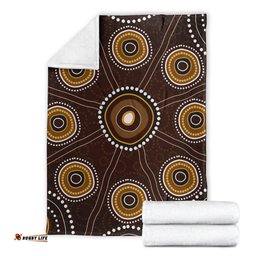 Australia Aboriginal Premium Blanket Dot Painting Art Ver 4