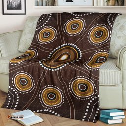Australia Aboriginal Premium Blanket Dot Painting Art Ver 4