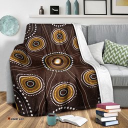 Australia Aboriginal Premium Blanket Dot Painting Art Ver 4