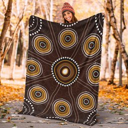 Australia Aboriginal Premium Blanket Dot Painting Art Ver 4