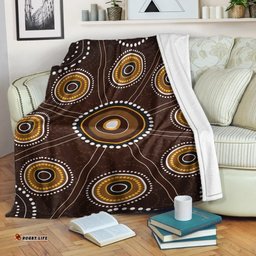 Australia Aboriginal Premium Blanket Dot Painting Art Ver 4