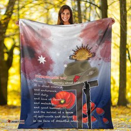 Custom ANZAC Day Remembrance Day Qoute Premium Blanket