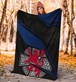 Scotland Celtic Premium Blanket Celtic Cross and Lion
