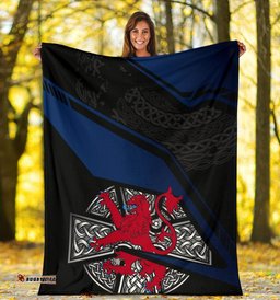 Scotland Celtic Premium Blanket Celtic Cross and Lion