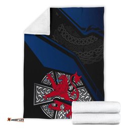 Scotland Celtic Premium Blanket Celtic Cross and Lion