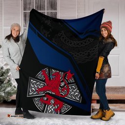 Scotland Celtic Premium Blanket Celtic Cross and Lion