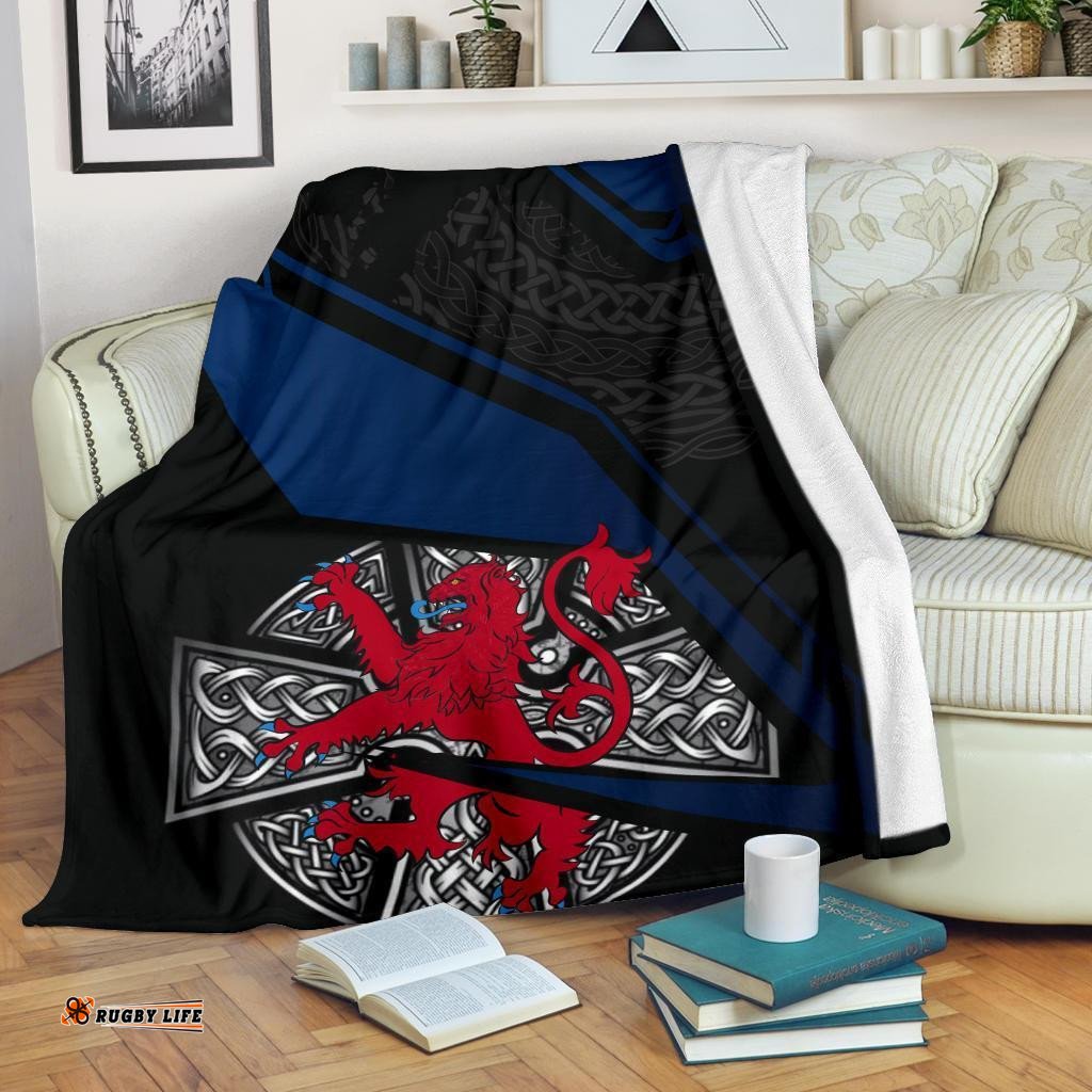 Scotland Celtic Premium Blanket Celtic Cross and Lion