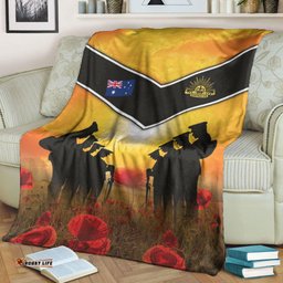 Australia Standing Guard ANZAC Day Premium Blanket
