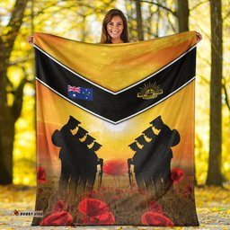Australia Standing Guard ANZAC Day Premium Blanket