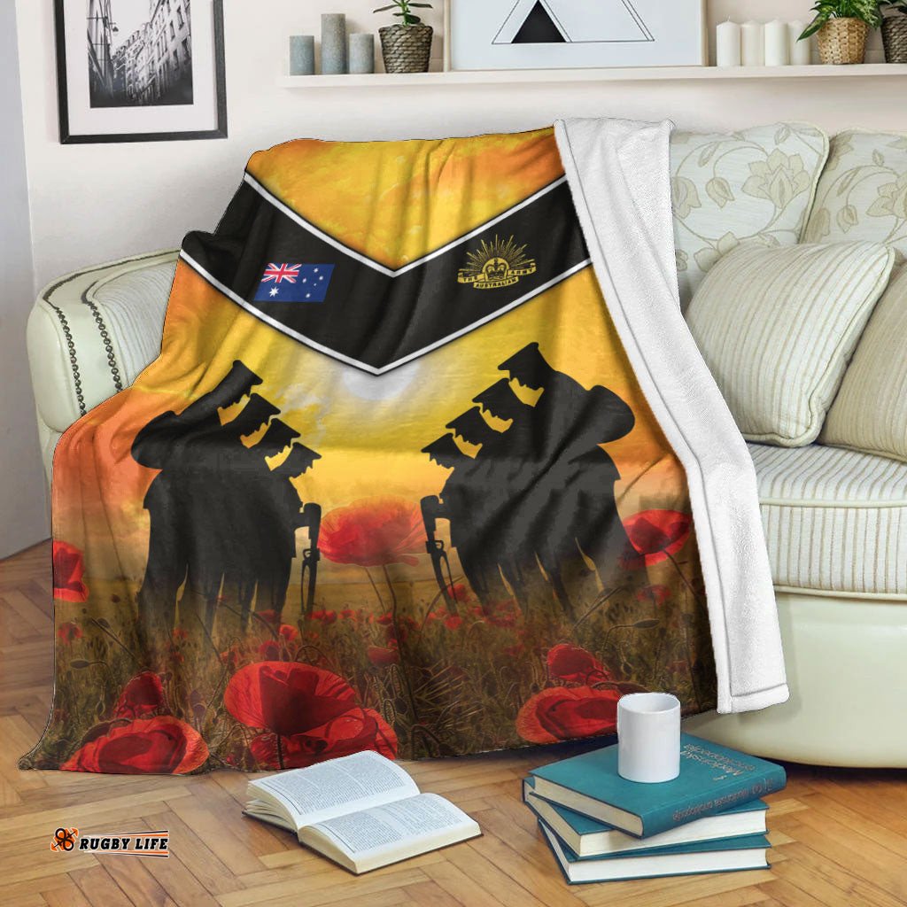 Australia Standing Guard ANZAC Day Premium Blanket