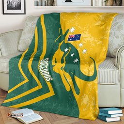 Australia Soccer Blanket Green & Gold Go Socceroos