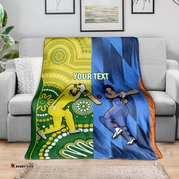 Custom Australia And India Cricket Blanket World Cup Final Together