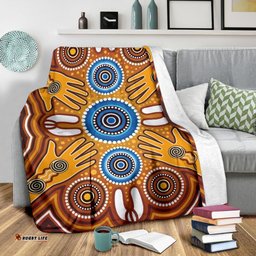 Aboriginal Premium Blanket Indegenous Dot Painting Art 21