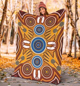 Aboriginal Premium Blanket Indegenous Dot Painting Art 21