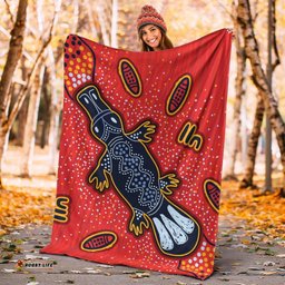 Australia Aboriginal Premium Blanket Indigenous Platypus Ver 6