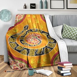 Blanket Aboriginal Unique Style Snake Orange Color