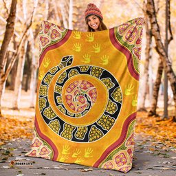 Blanket Aboriginal Unique Style Snake Orange Color