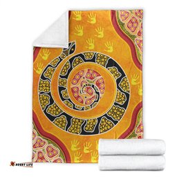 Blanket Aboriginal Unique Style Snake Orange Color