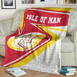 Isle Of Man Rugby Premium Blanket Celtic Manx Rugby Ball