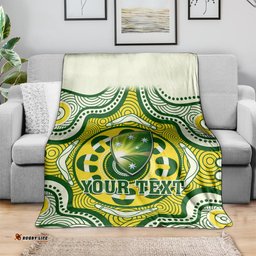 Personalised Australia Cricket Blanket Boxing Day Test Indigenous Art