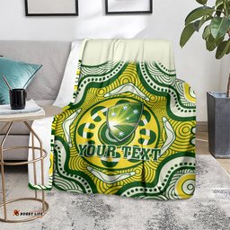 Personalised Australia Cricket Blanket Boxing Day Test Indigenous Art