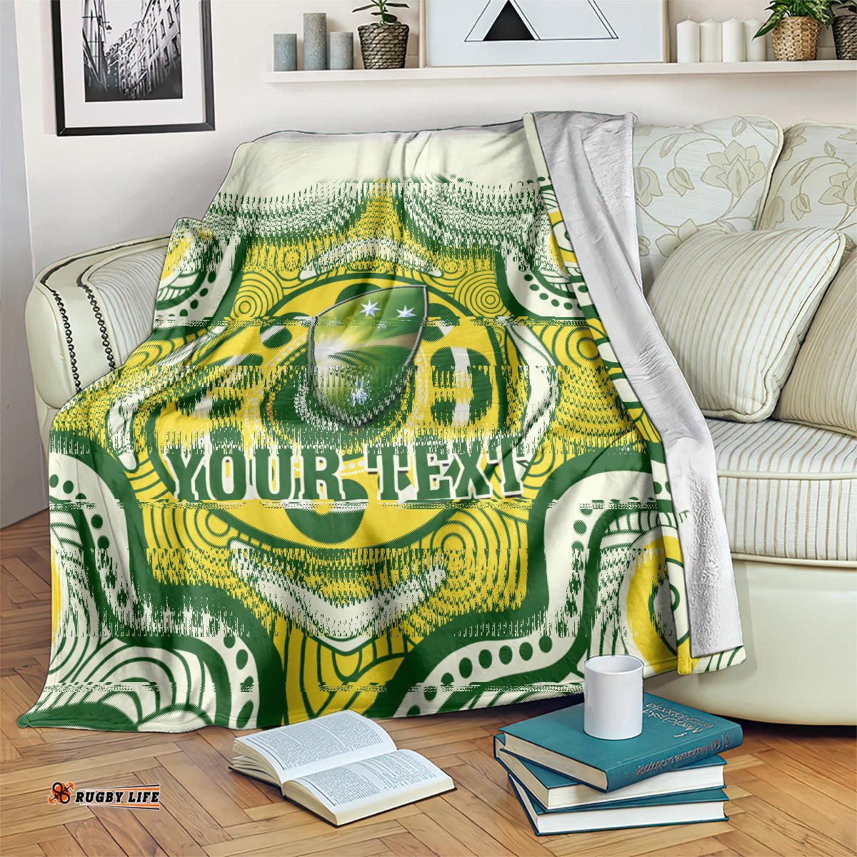 Personalised Australia Cricket Blanket Boxing Day Test Indigenous Art