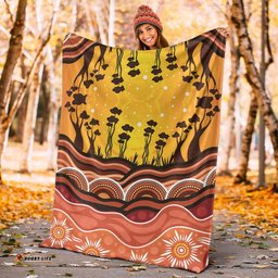 Aboriginal Blanket Aboriginal Sun Circle Tree Family
