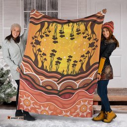 Aboriginal Blanket Aboriginal Sun Circle Tree Family