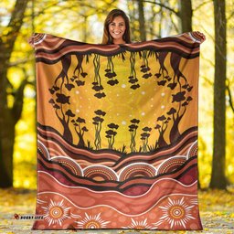 Aboriginal Blanket Aboriginal Sun Circle Tree Family