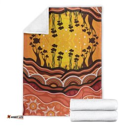 Aboriginal Blanket Aboriginal Sun Circle Tree Family