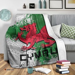 Wales Celtic Premium Blanket Grunge Dragon