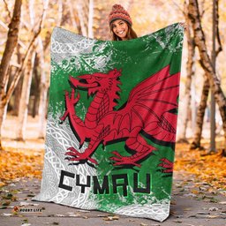 Wales Celtic Premium Blanket Grunge Dragon