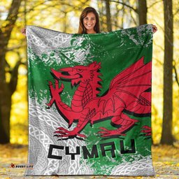Wales Celtic Premium Blanket Grunge Dragon