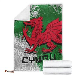 Wales Celtic Premium Blanket Grunge Dragon