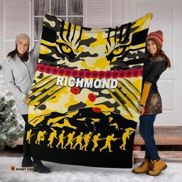 Richmond Tigers Premium Blanket ANZAC Day Country Style 05