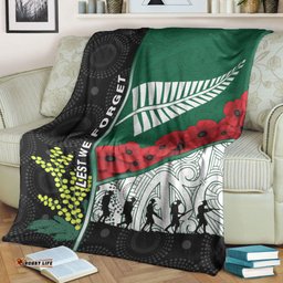Australia Indigenous and New Zealand Maori ANZAC Premium Blanket