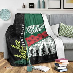 Australia Indigenous and New Zealand Maori ANZAC Premium Blanket