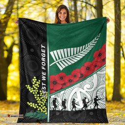 Australia Indigenous and New Zealand Maori ANZAC Premium Blanket