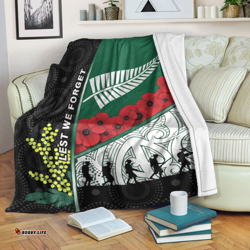 Australia Indigenous and New Zealand Maori ANZAC Premium Blanket