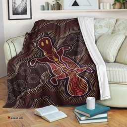 Australia Aboriginal Premium Blanket Indigenous Platypus Ver 17