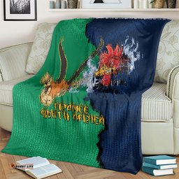 France South Africa Rugby Blanket Springboks and Gallic Rooster World Cup