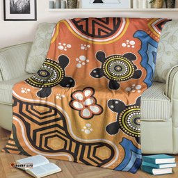 Aboriginal Blanket Aboriginal Dot Painting Turtle